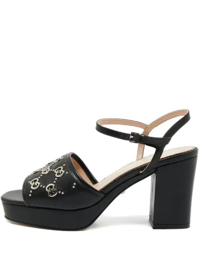 Pre-owned Gucci Gg Platform Sandals In Black