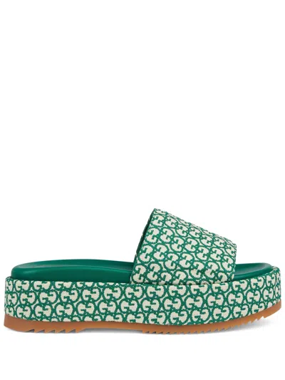 Gucci Gg Platform Slide Sandal In Multi