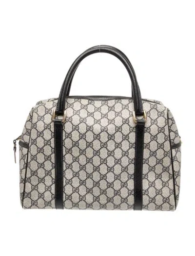 Pre-owned Gucci Gg Plus Boston Vintage In Blue