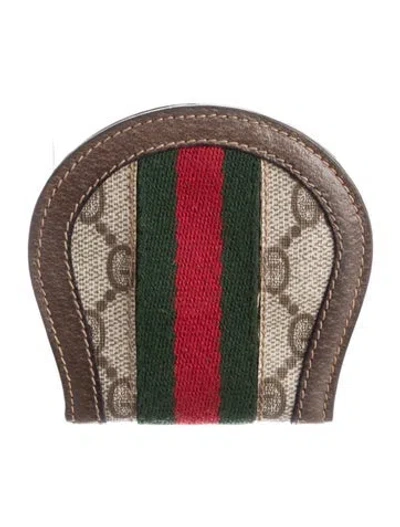 Pre-owned Gucci Gg Plus Canvas Wallet In Brown