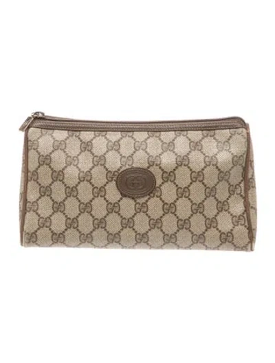 Pre-owned Gucci Gg Plus Clutch In Neutral
