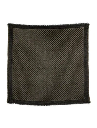 Pre-owned Gucci Gg Plus Scarf In Black