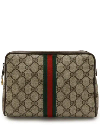 Gucci Gg Plus Sherry Line Clutch Bag (authentic Pre-loved) In Brown