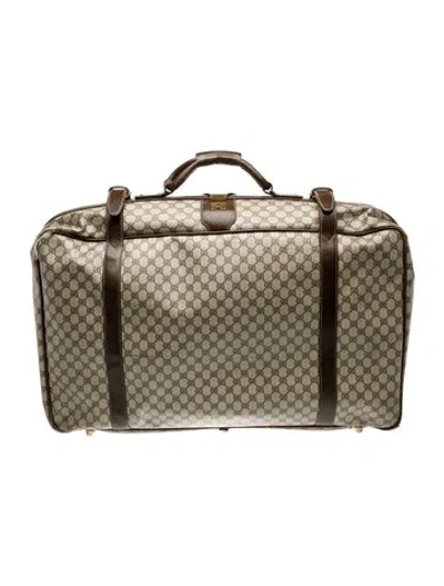 Pre-owned Gucci Gg Plus Suitcase In Neutral