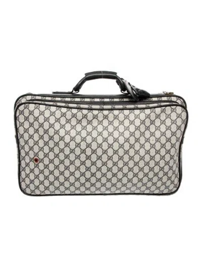 Pre-owned Gucci Gg Plus Suitcase Vintage In Blue