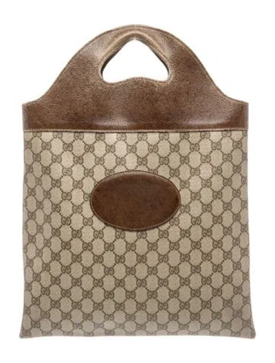 Pre-owned Gucci Gg Plus Vintage Gg Plus Monogram Tote In Brown
