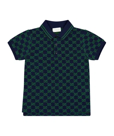 Gucci Gg Polo Jn61 In Blue