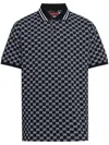 Gucci Gg Cotton Jacquard Polo Shirt In Blau