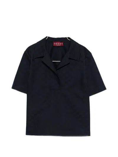 Gucci Women Gg Polo Shirt In Black