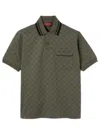Gucci Short Sleeve Polo Shirt With Chest Pocket In Green
