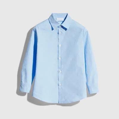 Gucci Kids' Gg Poplin Shirt In Blue