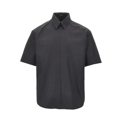 Gucci Gg Poplin Shirt With Zip Closure In Blue