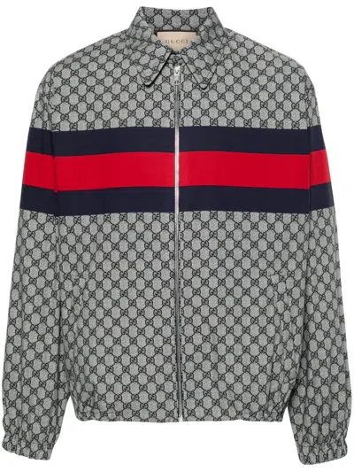 Gucci Gg-print Cotton Bomber Jacket In Multi