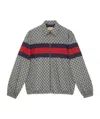 Gucci Gg-print Cotton Bomber Jacket In Gray