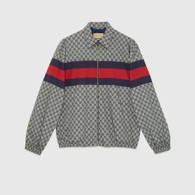 Gucci Gg-print Cotton Bomber Jacket In Multi