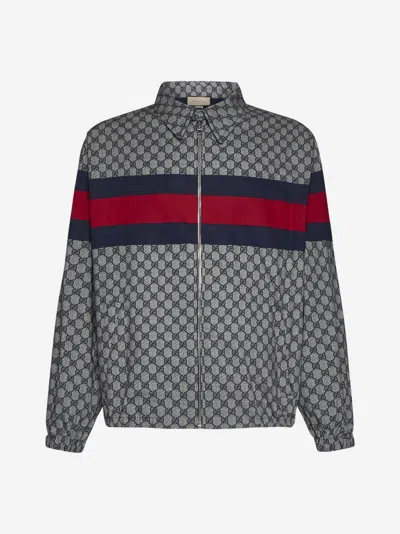 Gucci Gg-print Cotton Bomber Jacket In Multi