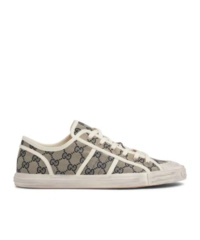 Gucci Gg-print Low-top Sneakers In Nude