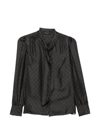 GUCCI Gucci Gg Print Silk Shirt