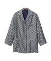 Gucci Bluse Aus Gg Seidentwill In Gray