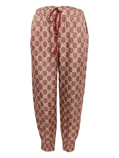Pre-owned Gucci Gg-print Trousers