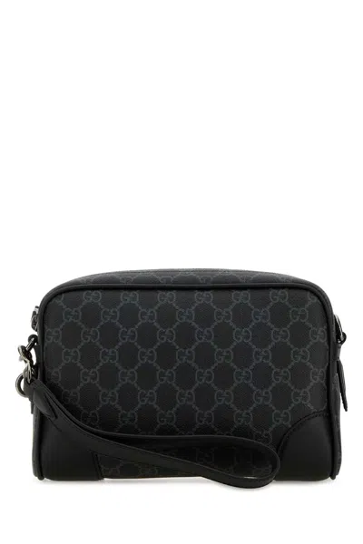 Gucci Printed Canvas Small Gg Emblem Crossbody Bag Blackblackblack T Polyurethane Polyamide Borse A Tracol