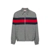 Gucci Gg-print Cotton Bomber Jacket In Blue