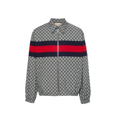 Gucci Gg-print Cotton Bomber Jacket In Multi