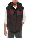 Gucci Dark Brown Gg Polyester Blend Sleeveless Down Jacket