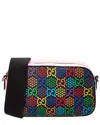 GUCCI GUCCI GG PSYCHEDELIC LEATHER MESSENGER BAG