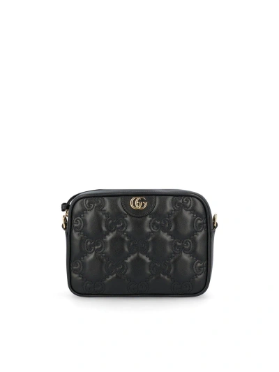 Gucci Gg-quilted Zipped Crossbody Bag In Black