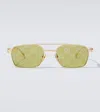 Gucci Gg Rectangular Sunglasses In Green