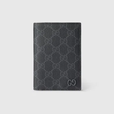 Gucci Gg Passport Case With Gg Detail In Black