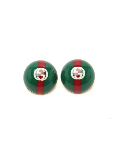 Gucci Gg Resin Web Stud Earrings In Multicolour