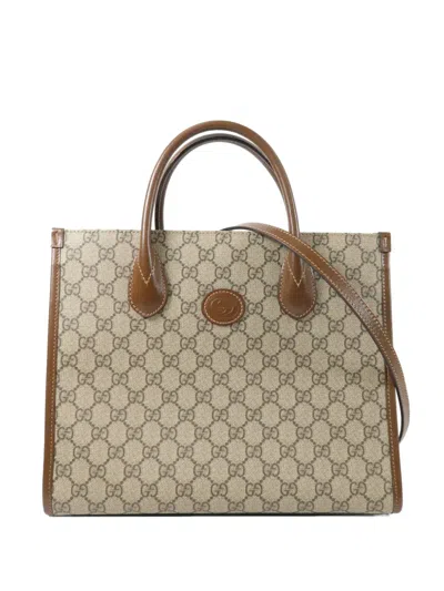 Pre-owned Gucci Gg Retro Tote Bag In Neutral