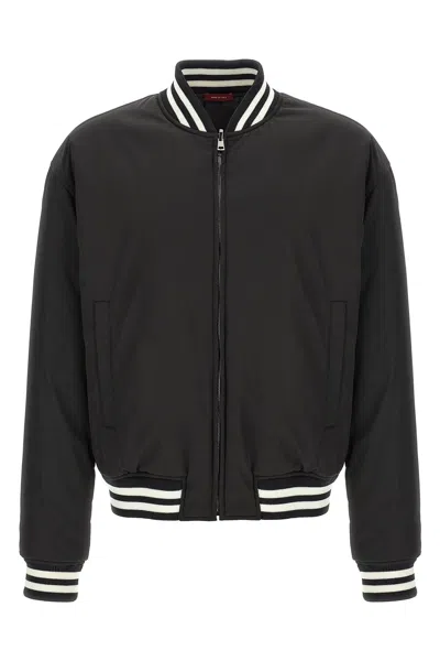 Gucci 'gg' Reversible Bomber Jacket In Black