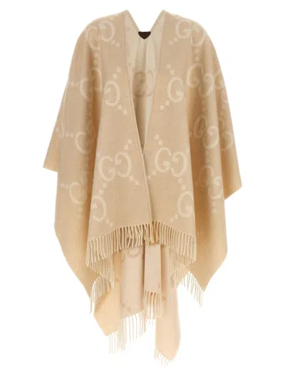 Gucci 'gg' Reversible Cape In Brown