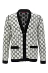 Gucci Reversible Gg Wool Jacquard Cardigan