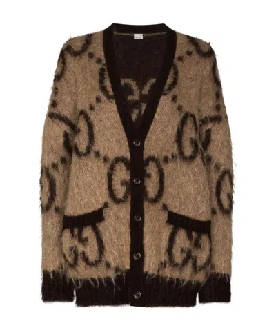 Gucci Gg Reversible Cardigan In Multicolor