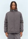 Gucci Reversible Gg Nylon Zip Jacket In Grey