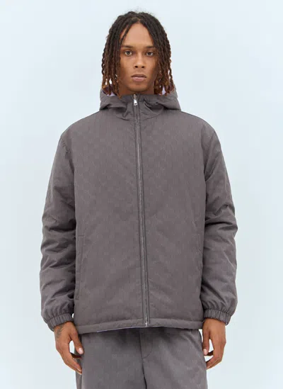 Gucci Reversible Gg Nylon Zip Jacket In Multi
