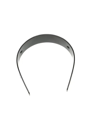 Gucci Gg Rhinestone Headband In Black