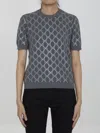 Gucci Gg Rhinestone-embellished Wool Jumper In Grey