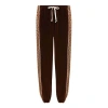 Gucci Gg Rhombus Velvet Track Pants 'brown'