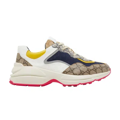 Pre-owned Gucci Gg Rhyton 'beige White Yellow' In Brown