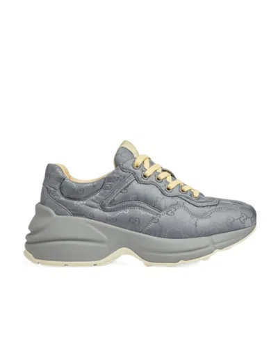 Gucci Gg Rhyton Sneakers In Gray