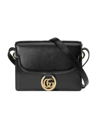 Gucci Gg Ring Shoulder Bag In Black
