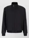 Gucci Gg Ripstop Jacket High Collar Ribbed Cuffs In Black