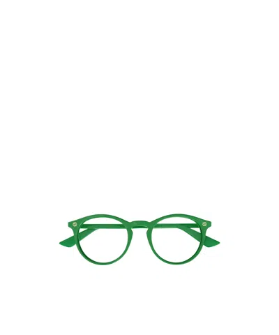 Gucci Gg Round-frame Glasses In Green