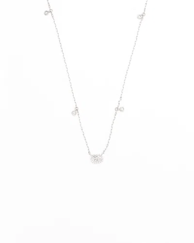Gucci Gg Running Diamond 18kt Necklace In Metallic