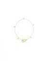 Gucci Gg Running Diamond Bracelet, 18kt Yellow Gold And Diamond In Gold